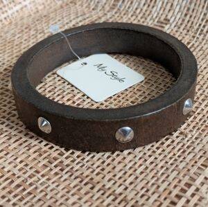 NWT Wooden & Spike Bracelet